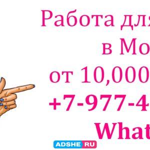 Заработок в Москве от 10,000$ для девушек